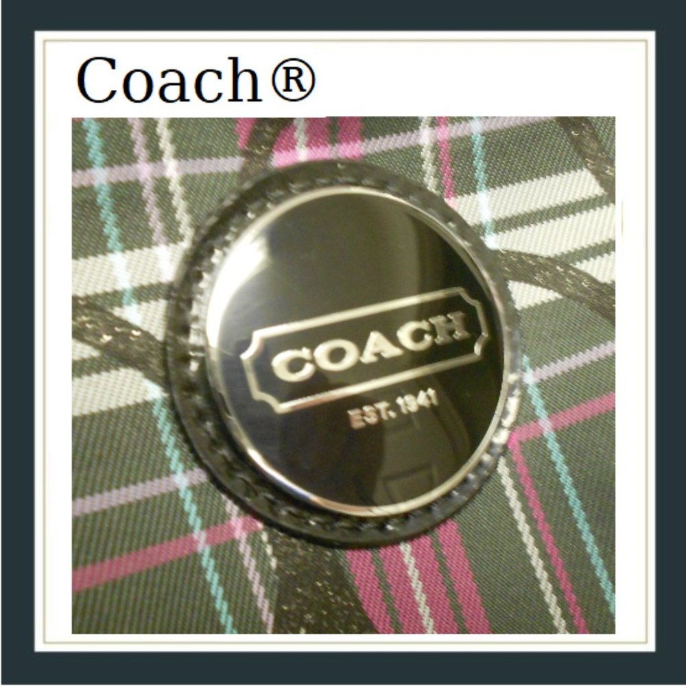 ✅ COACH F17709 Tartan Plaid Hobo Shoulder Bag NWOT